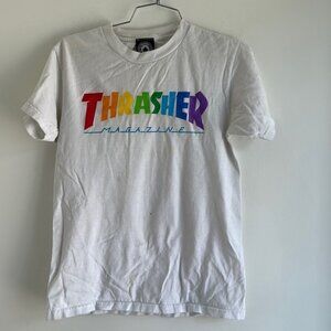 THRASHER Rainbow Lettered Tee